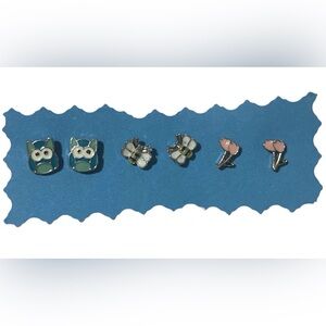 *FREE WITH PURCHASE* GIRL’S EARRINGS OWLS BEES FLOWERS (3 PAIRS)